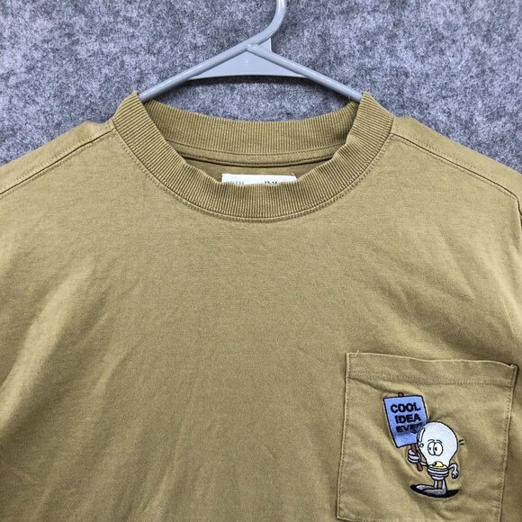 Zara Kids Size 13-14 Embroidered Pocked Long Sleeve T Shirt Cool Idea Ever - Picture 3 of 11